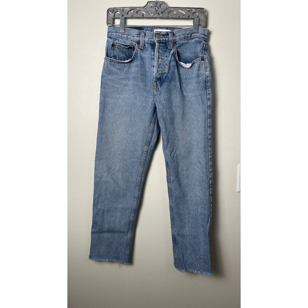 RE/DONE LEVIS VINTAGE DENIM PERFECTLY WORN CROPPED JEANS 27 - Picture 1 of 8
